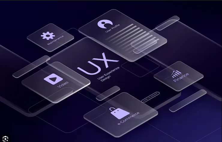 UI/UX design mockup with component library